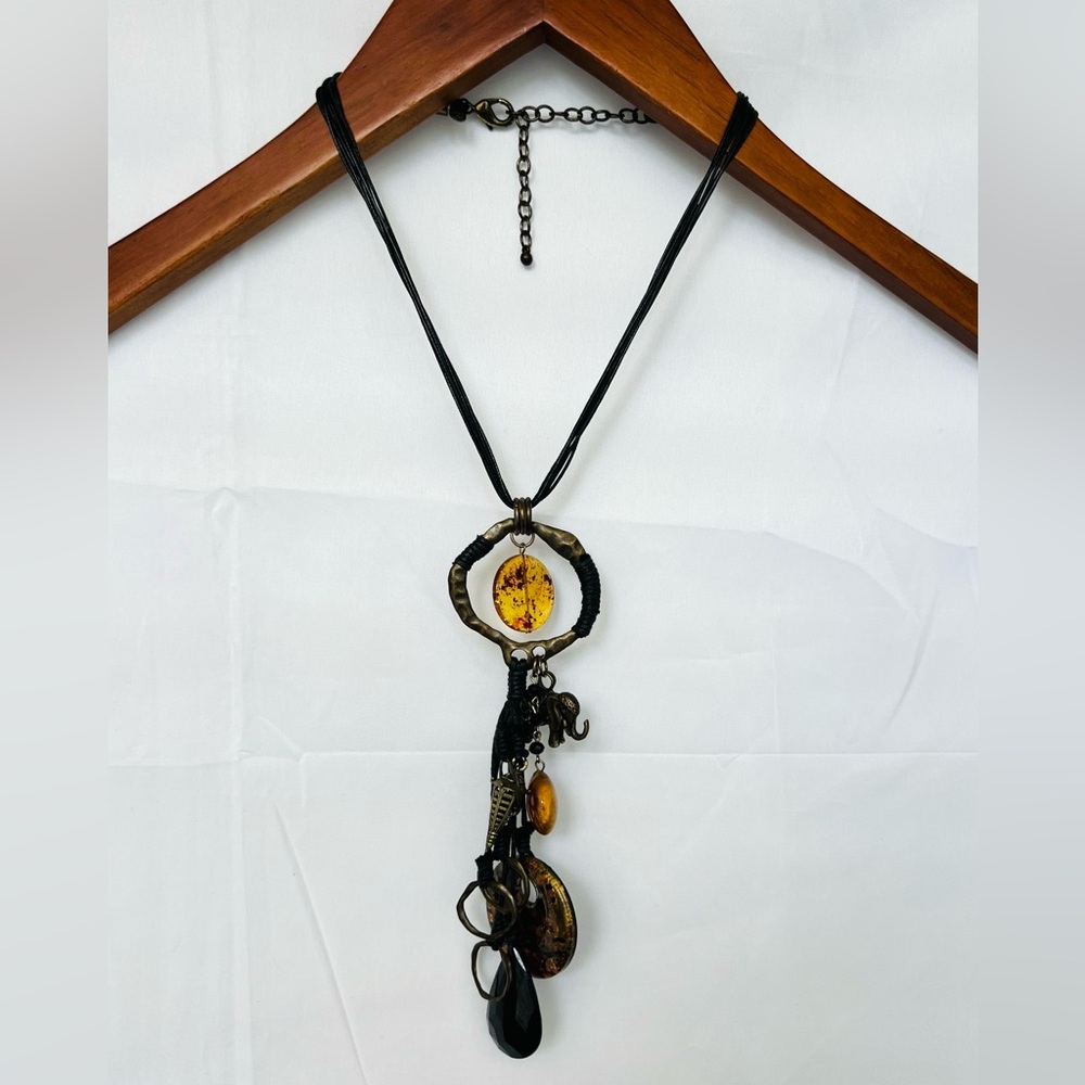 Treska | Black&Brown Matinee Necklace